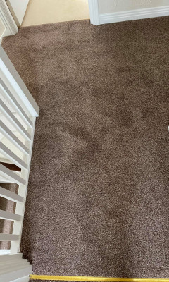 New brown carpet in landing