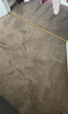 Brown carpet flooring in a bedroom